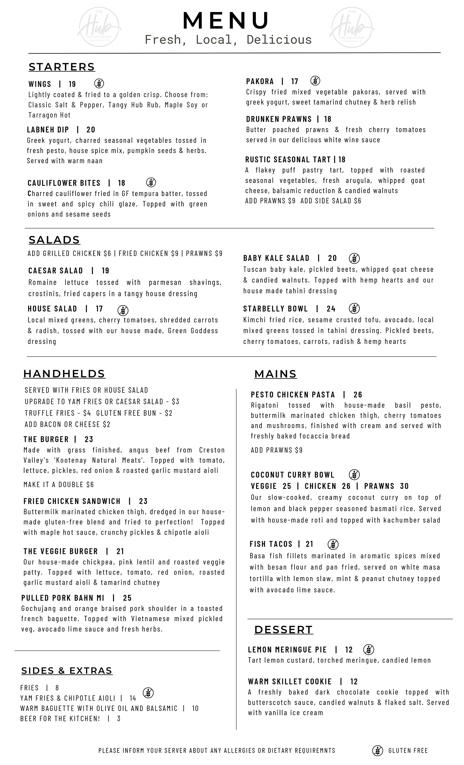 Hub Menu